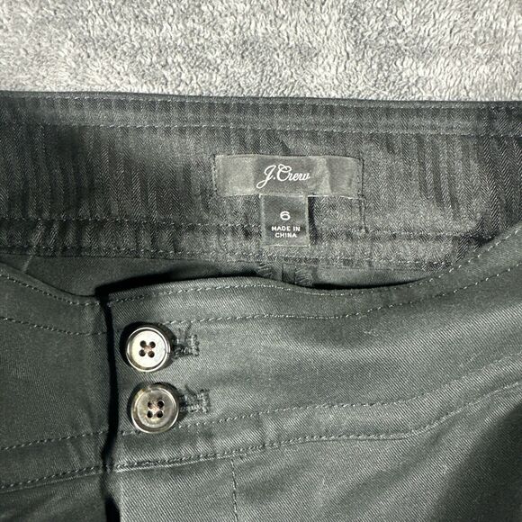 J Crew Ultra Wide Leg Chinos Sz6 Black High Rise Office Y2K 90s Dress Pants - Picture 5 of 9